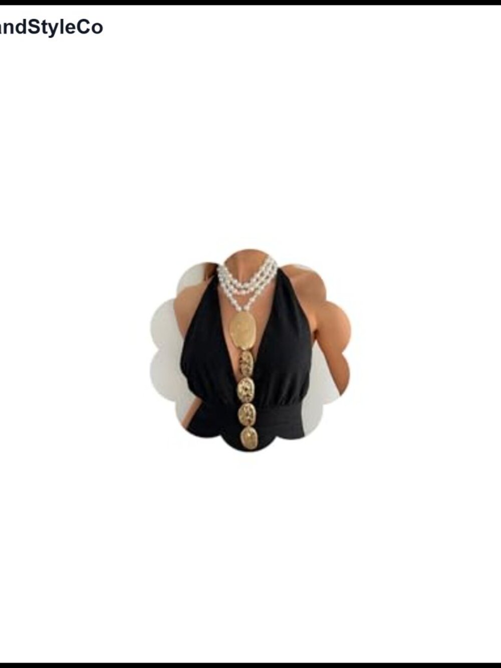 Chunky Hammered Geometric Pendant Long Statement Necklace